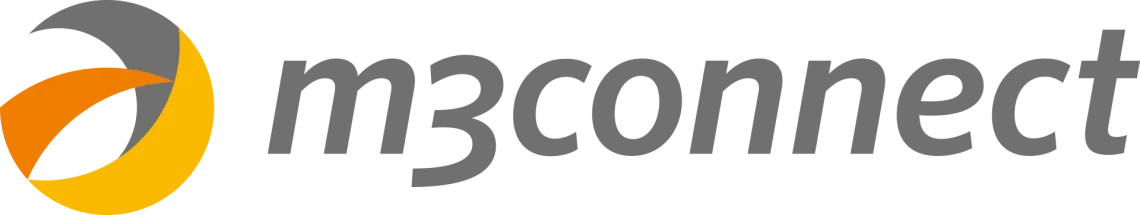 Logo m3connect fuer dunklen Hintergrund Digital 1